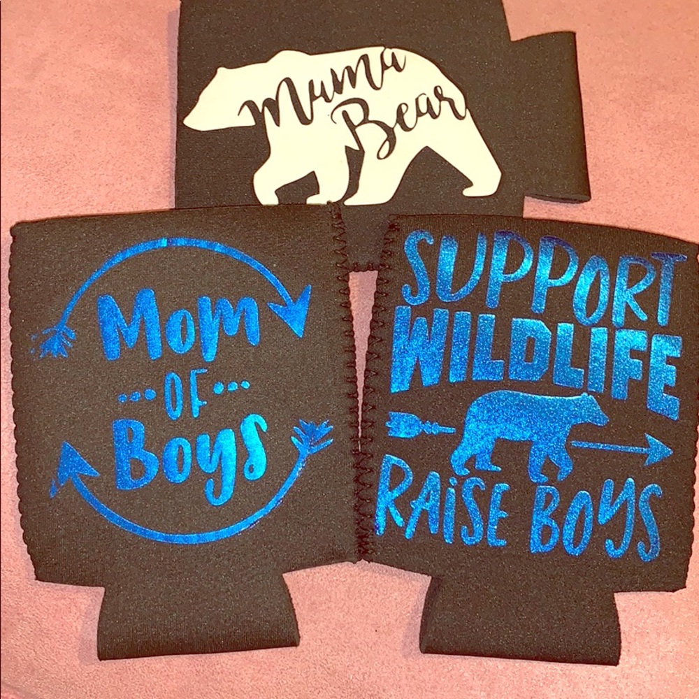 Mom Supporting Coozies set of 3 *Customizable